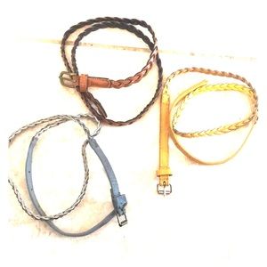 Leather Woven Statement Belt